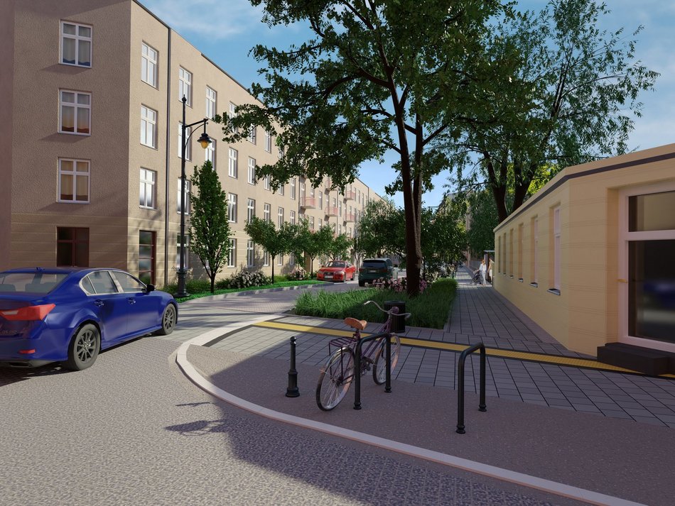 Woonerf - ul. Mielczarskiego - wizualizacja