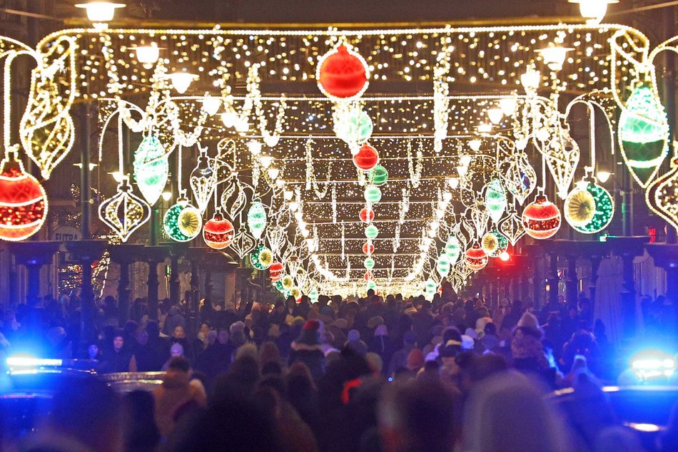 Świąteczna iluminacja Piotrkowskiej Łódź