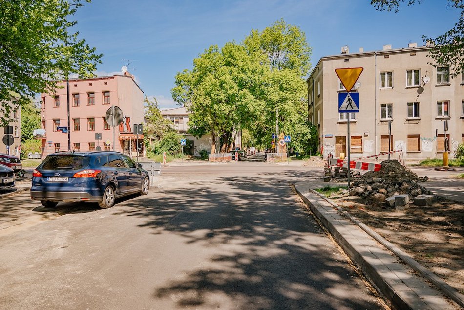 Łódź. Remont Piwnej i Powstańców Wielkopolskich