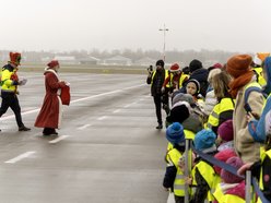 Święty Mikołaj wylądował na lotnisku w Łodzi