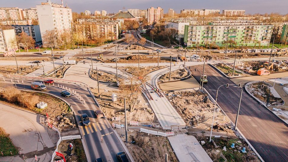 Łódź. Nowe torowisko MPK Łódź na Broniewskiego