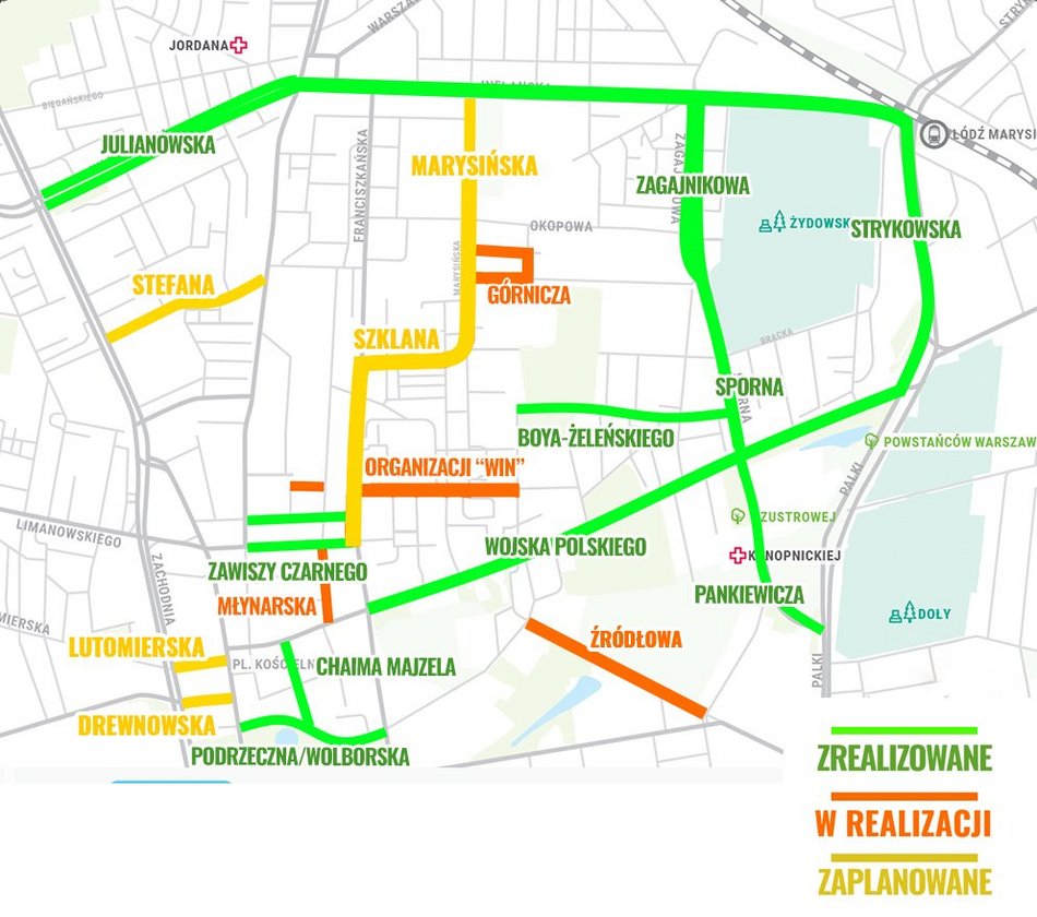Łódź. Remonty na Bałutach