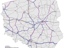 Płatne drogi w Polsce - mapa, mat. GDDKiA