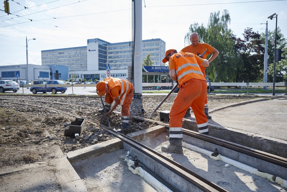 Najnowszy raport z remontu torowiska na rondzie Lotników Lwowskich