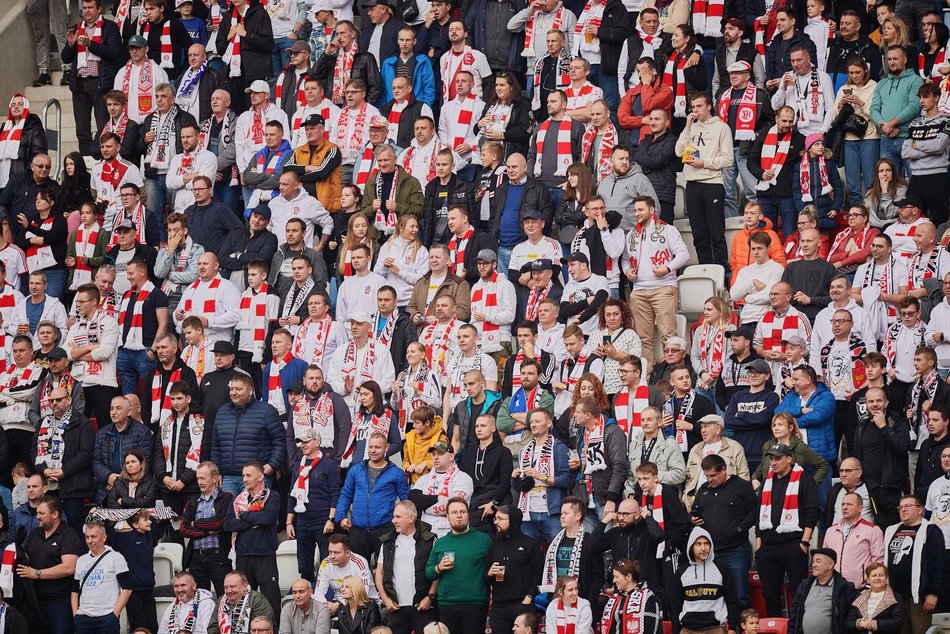 Kibice na meczu ŁKS Łódź - Arka Gdynia