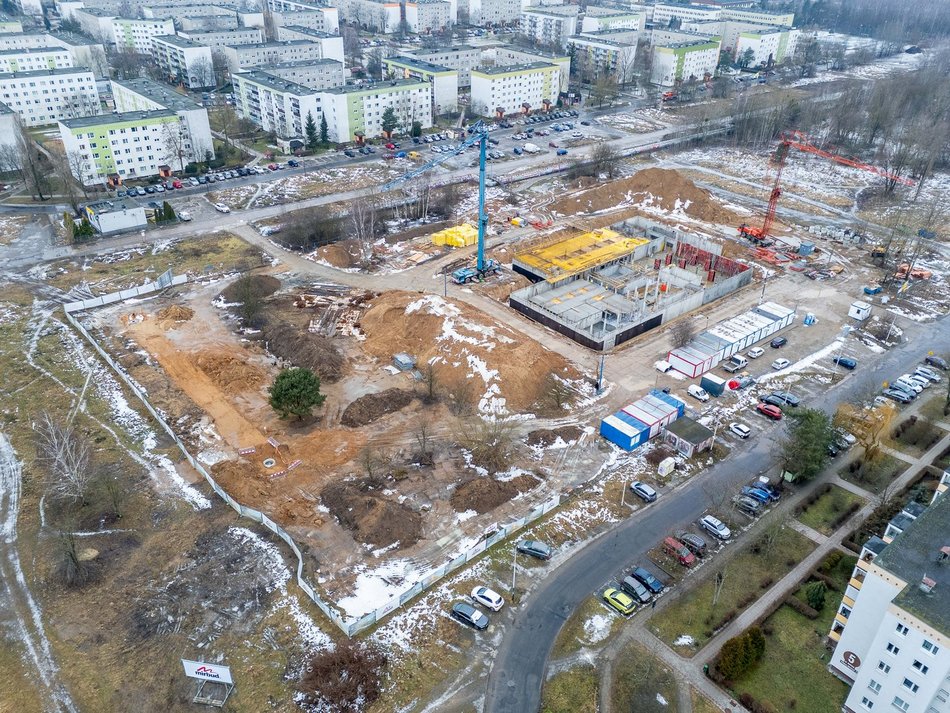 Łódź. Aquapark Widzew w Łodzi - plac budowy