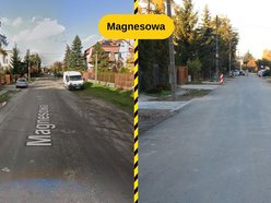 Łódź. Ulica Magnesowa w Łodzi przed i po remoncie
