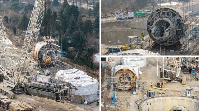 Tunel pod Łodzią. Tarcza Faustyna wyjęta spod ziemi. Spektakularne widoki! [ZDJĘCIA]