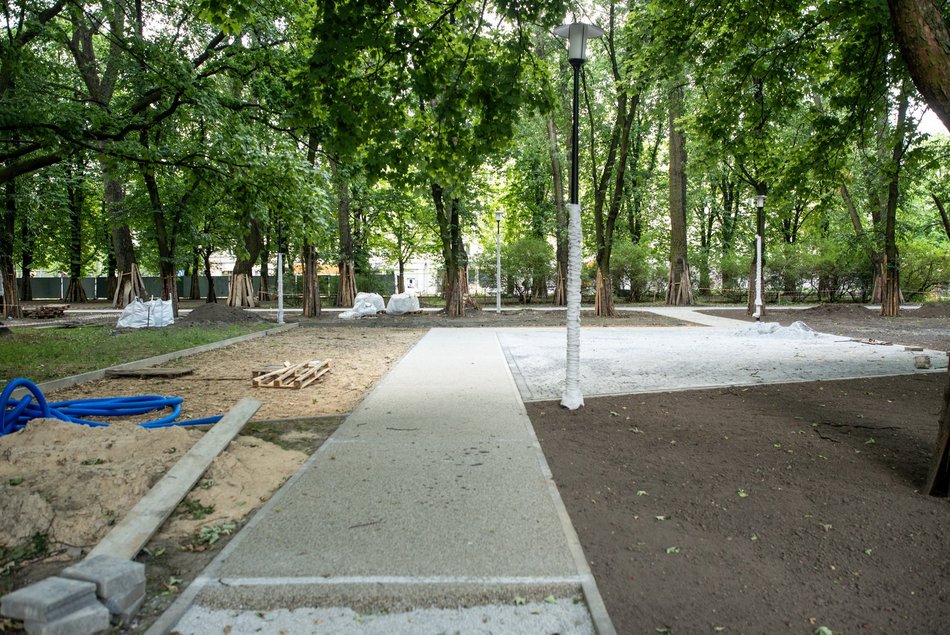 Park Staromiejski w Łodzi w remoncie