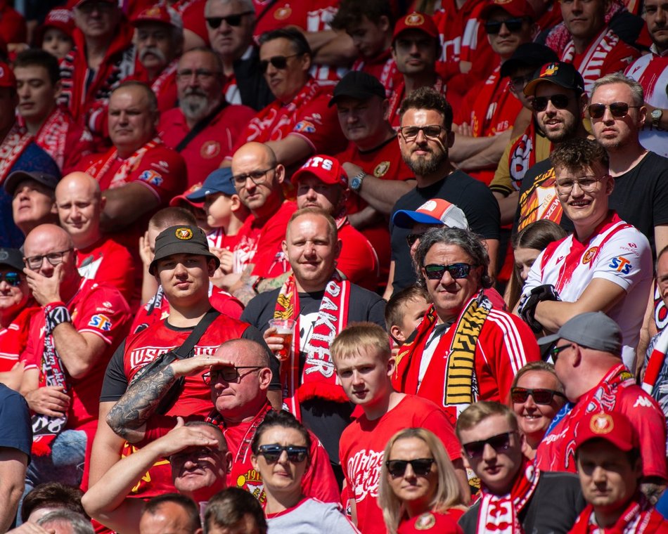 Kibice na meczu Widzew Łódź - Zagłębie Lubin
