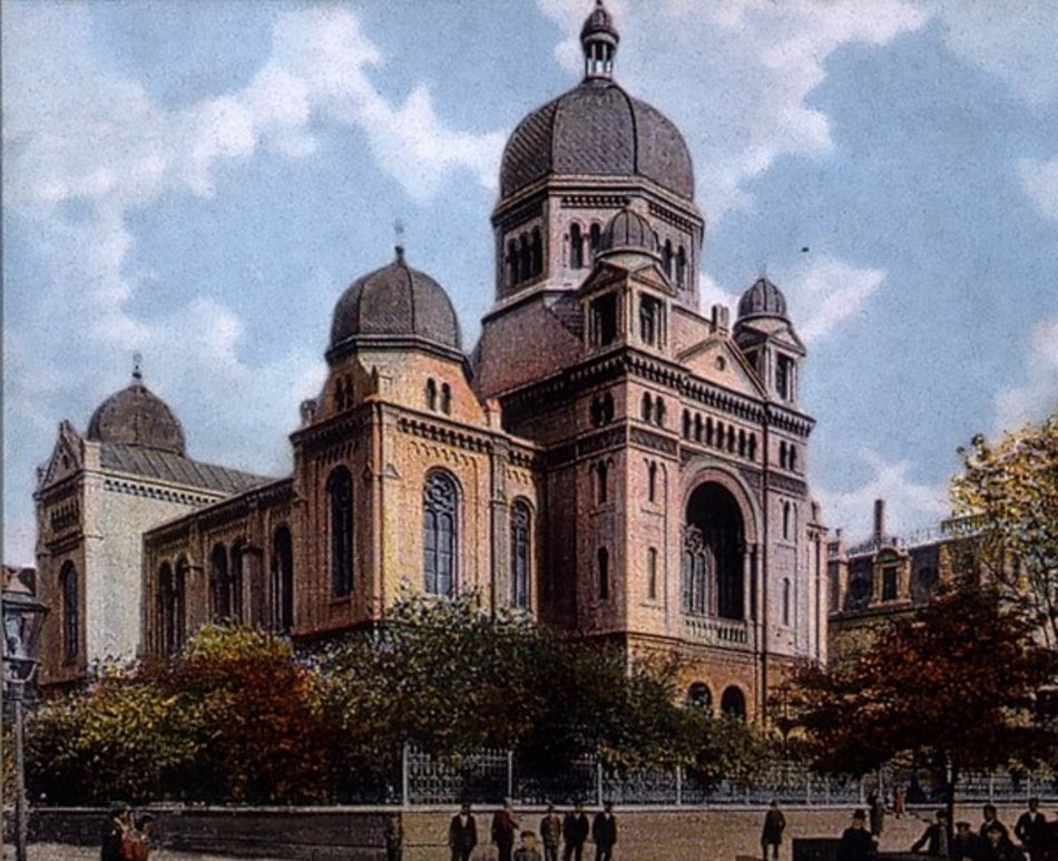 Wielka Synagoga na starej pocztówce