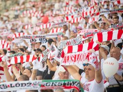 Kibice na meczu ŁKS Łódź - Pogoń Szczecin