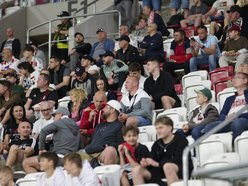 Łódź. Kibice na meczu ŁKS Łódź - Pogoń Siedlce