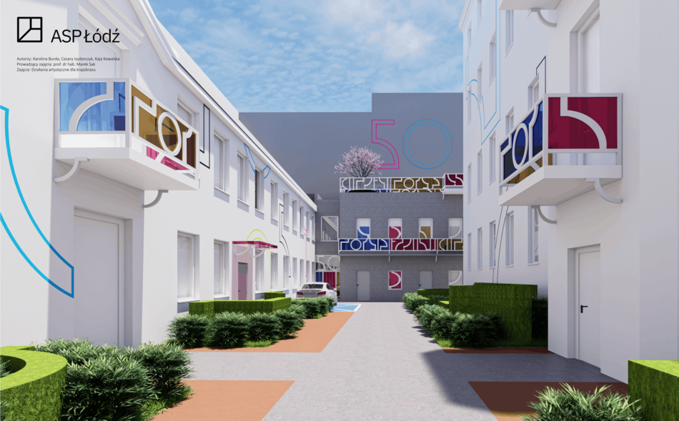 Łódź. Nowe artystyczne podwórko przy Piotrkowskiej. Strzemiński inspiracją dla detali