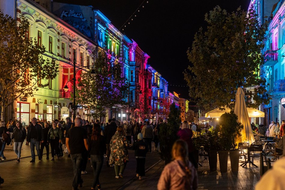 Light Move Festival 2024. Iluminacje na Piotrkowskiej przyciągnęły tłumy!