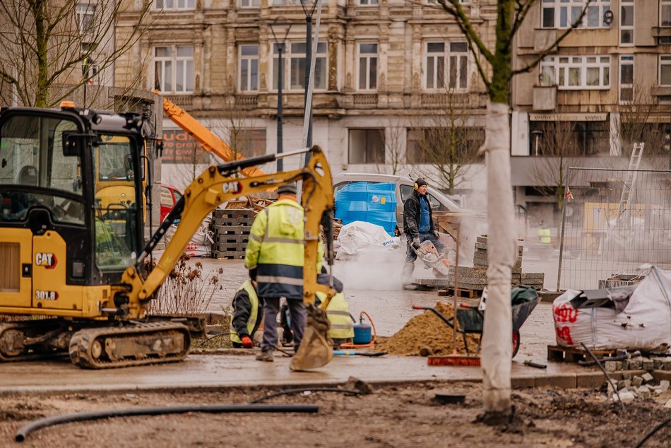 Plac Wolności w remoncie