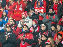 Kibice na meczu Widzew Łódź - Raków Częstochowa