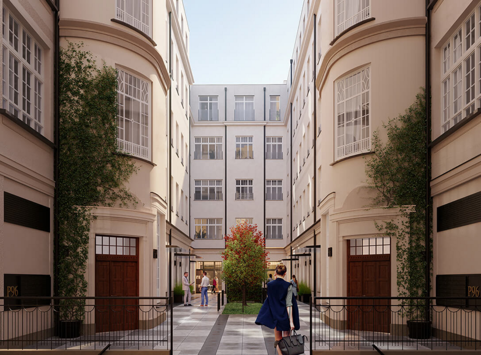 Łódź. Kamienica Siemensa w Łodzi odsłoniła elewację. Zegar, ażurowe balustrady, balkony i więcej