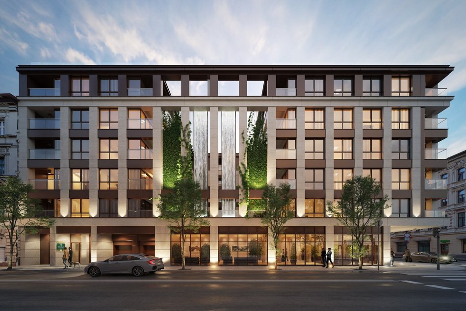 Łódź. Nowe mieszkania przy Pomorskiej. Narożnik zabudowany