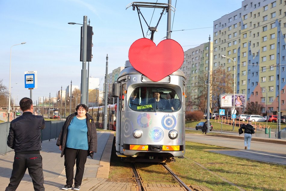 Walentynkowy tramwaj w Łodzi