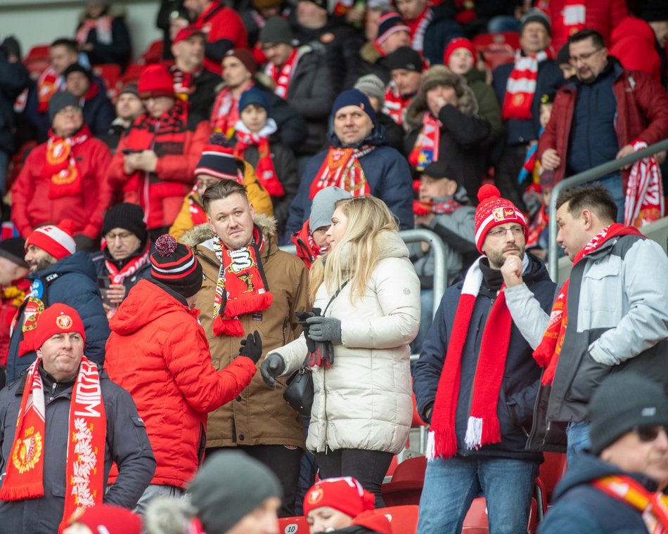 Kibice na meczu Widzew Łódź - Warta Poznań