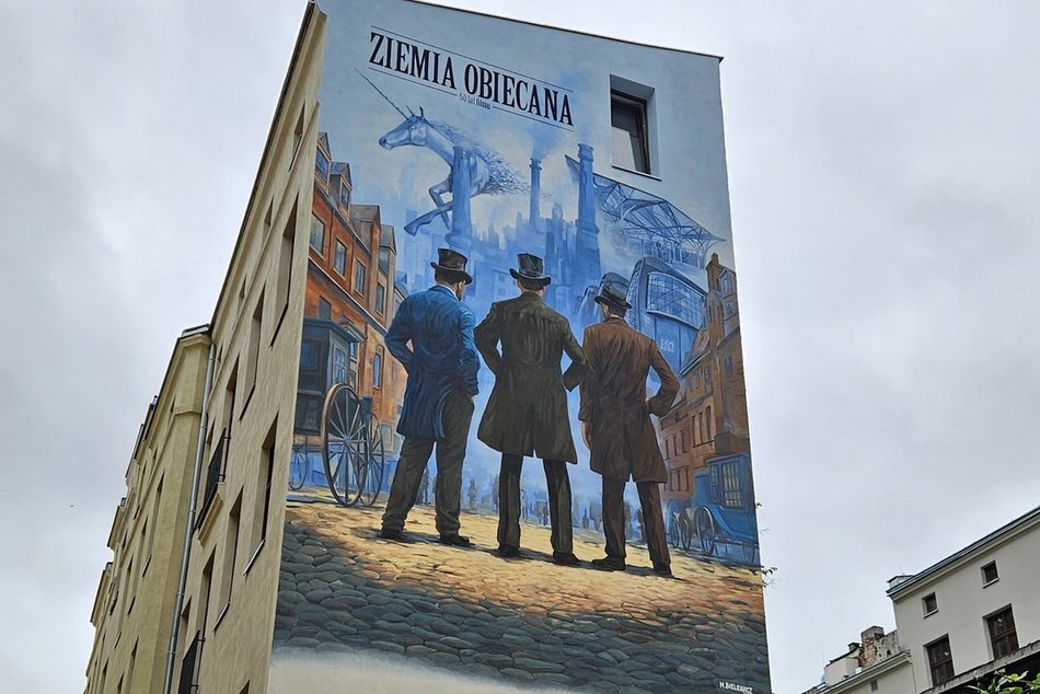 Łódź. Nowy mural w centrum Łodzi! To hołd dla „Ziemi obiecanej”