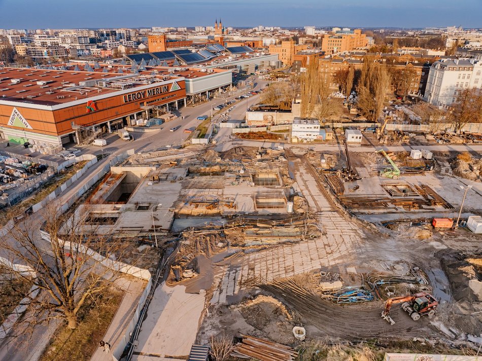 Budowa tunelu pod Łodzią - stacja Łódź Polesie