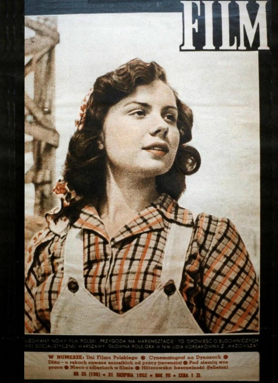 Okładki tygodnika „Film” z pierwszych powojennych produkcji, zrealizowanych w Łodzi: „Zakazane piosenki” i „Przygoda na Mariensztacie”.