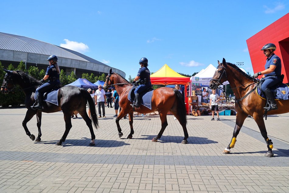 Piknik rodzinny "Bezpieczne wakacje z mundurem" pod Atlas Areną