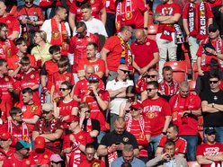 Kibice na meczu Widzewa Łódź z Piastem Gliwice