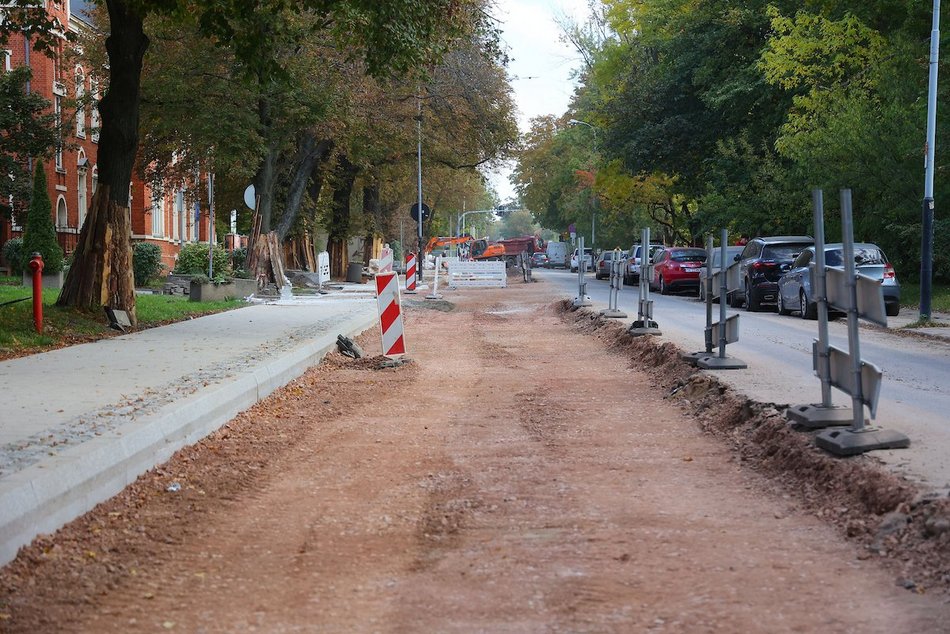 Remont Tymienieckiego w Łodzi. Widać już zarys nowej jezdni