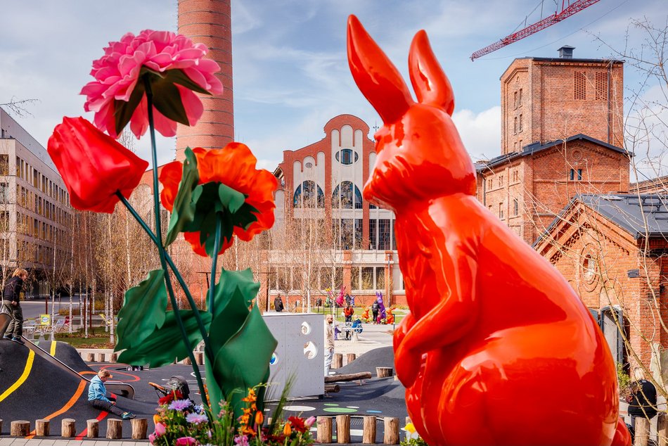 Łódź. Zające wielkanocne opanowały Fuzję! Widziałeś już te niezwykłe dekoracje?