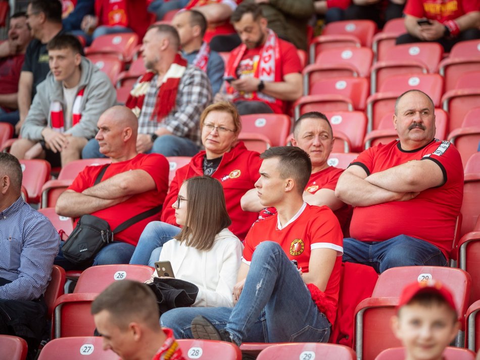 Kibice na meczu Widzew Łódź - Piast Gliwice
