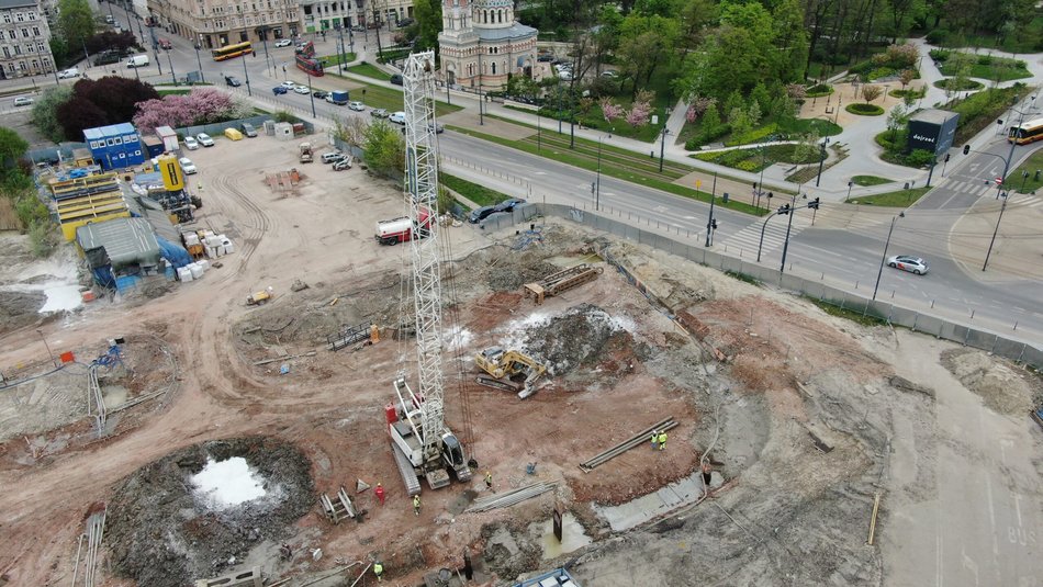 Najnowsze zdjęcia z budowy tunelu pod Łodzią w centrum