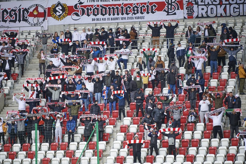 Kibice na meczu ŁKS Łódź - Chojniczanka Chojnice