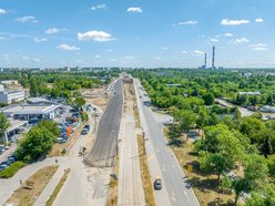 Budowa wiaduktu na ul. Przybyszewskiego w Łodzi