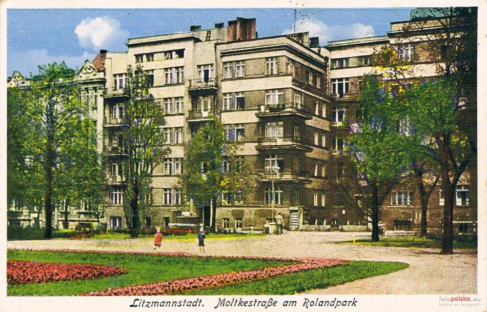 Ulica Jaracza, widok z parku Staszica - lata 1940-1944