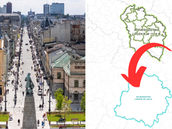 Łódź. Granice administracyjne łódzkiego na przestrzeni lat. W 1919 roku było bliżej nad Bałtyk!