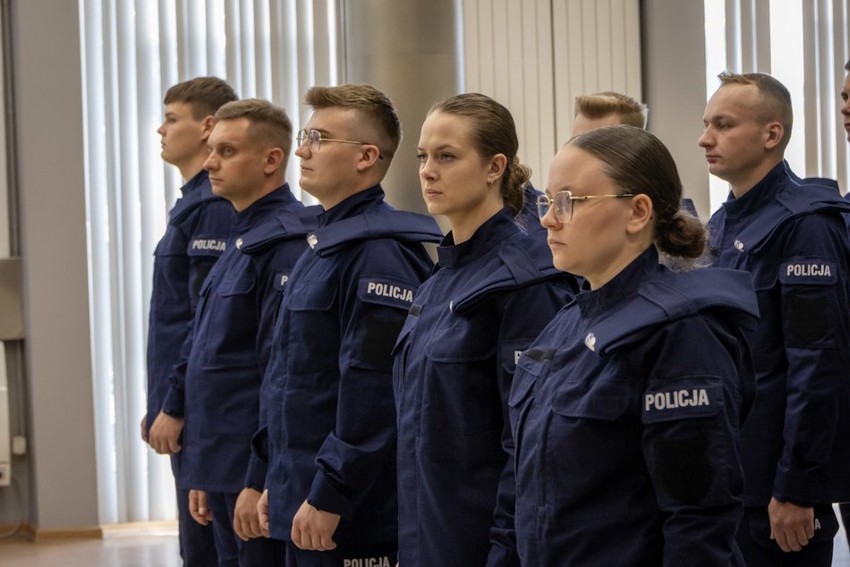 Łódź. Więcej policjantów w Łodzi. Uroczysta przysięga nowych funkcjonariuszy