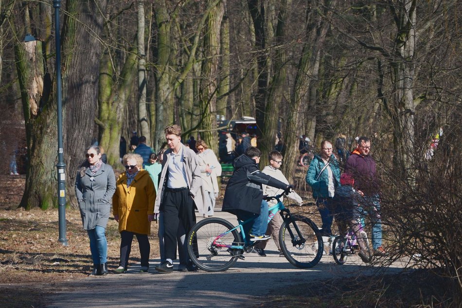 Tłumy w Parku Julianowskim w Łodzi