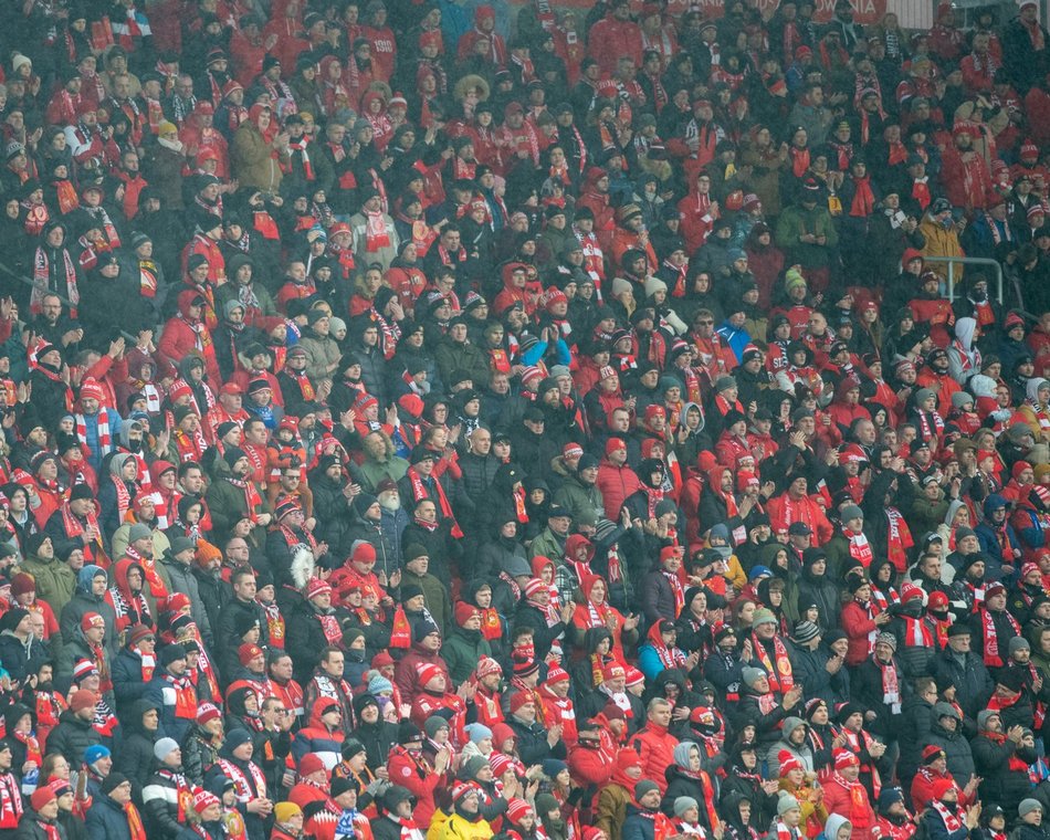 Kibice na meczu Widzew Łódź - Warta Poznań