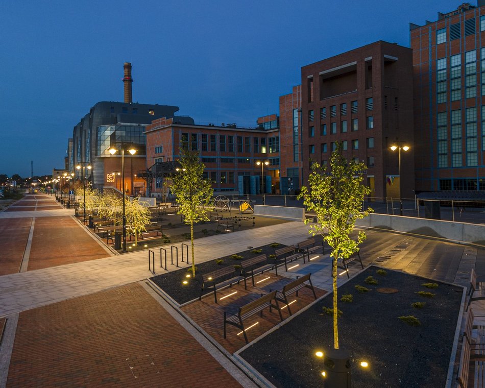 Woonerf w Nowym Centrum Łodzi