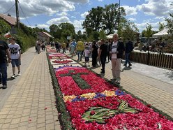 Łódź. Boże Ciało w Łódzkiem. Kwiatowe dywany w Spycimierzu