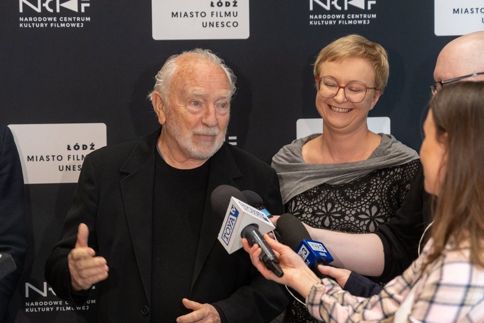 Łódź. Tomasz Kot i Antoni Pawlicki w kinie EC1 Łodź. Gościli na premierowym pokazie filmu „Pojedynek”