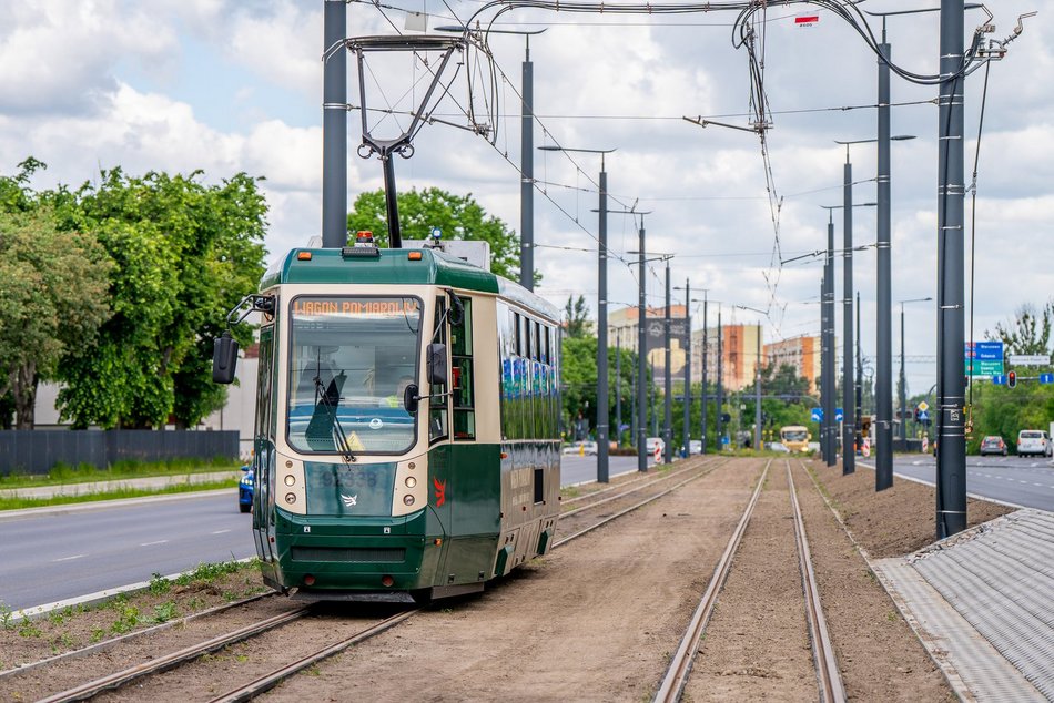 Tramwaj testowy MPK Łódź na Śmigłego-Rydza