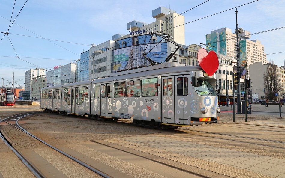 Walentynkowy tramwaj w Łodzi