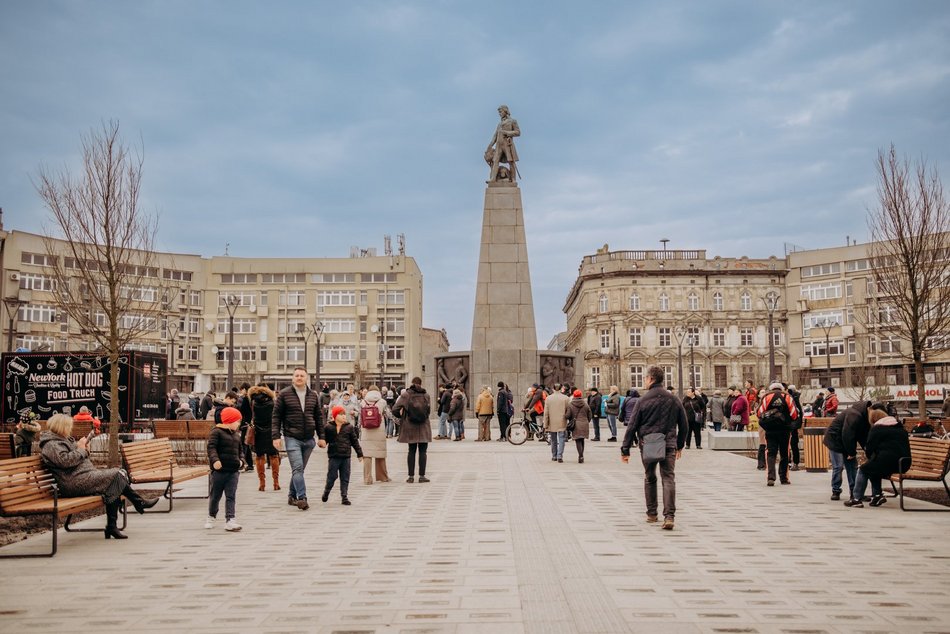 Plac Wolności, park Staromiejski i Stary Rynek w Łodzi