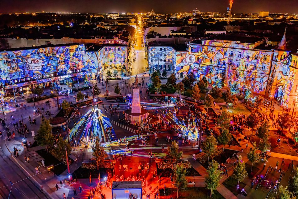 Light Move Festival 2025 Łódź na placu Wolności. Niesamowite widoki!