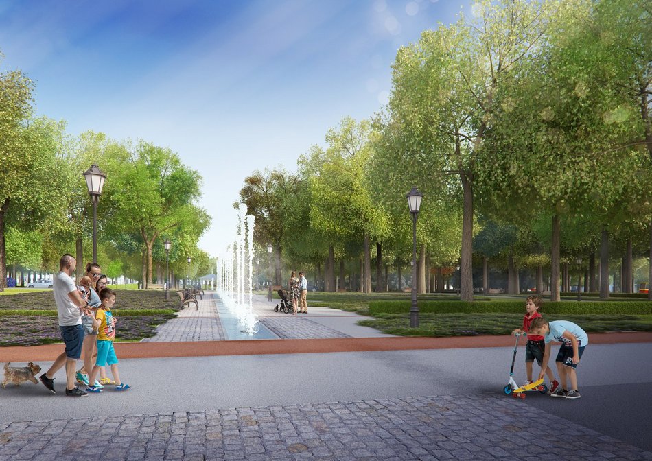 Park Staromiejski w Łodzi - wizualizacja