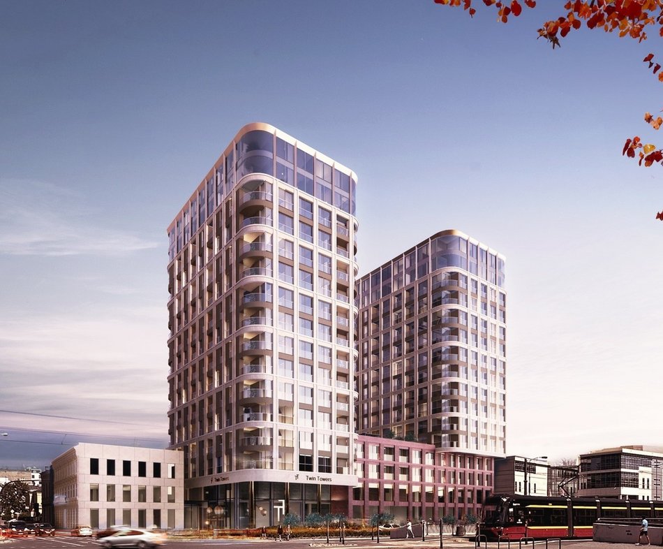 Łódź. Dwie wieże przy Piłsudskiego w Łodzi. Jest pozwolenie na budowę